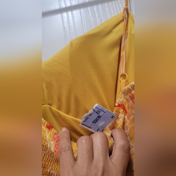 AUW Women's Floral Boho Padded Bra Dress Size Large NWT - Picture 8 of 8